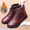 Women Winter Platform Ankle Snow Boots Warm Faux Fur Lined Side Zipper Anti Slip Comfortable PU Leather Short Booties for Women