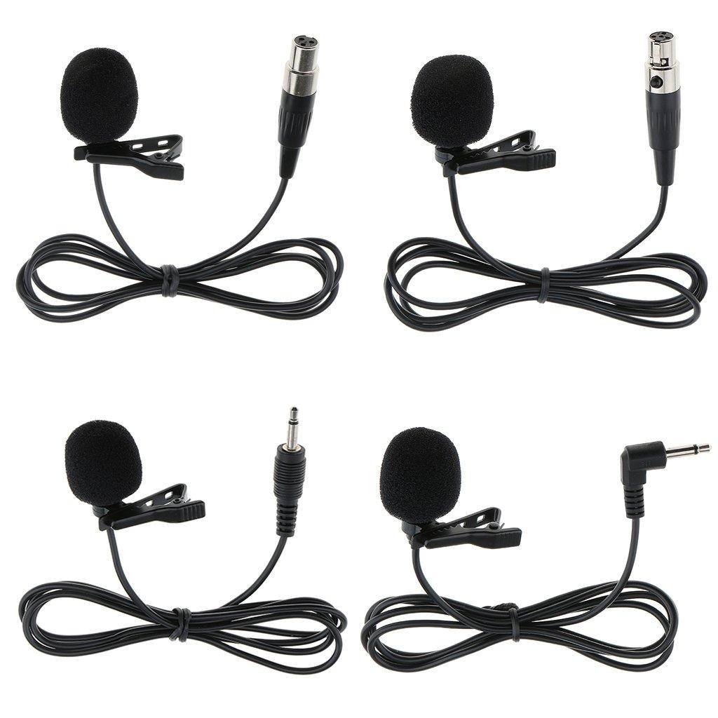 Phantasmia Lavalier Microphone 3.5mm 3Pin XLR 4Pin Compatibility 1m Cable Clip Condenser Unidirectional Vocal Speech Dance Sports Instrumental Solo