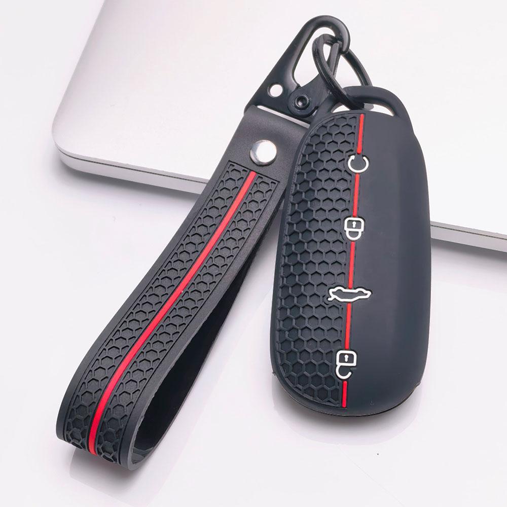 Key Shell Cover for Chery Omoda C5 Tiggo with Keychain Anti-Scratch Guard Shockproof Protection Soft Grip Texture Responsive Button Touch