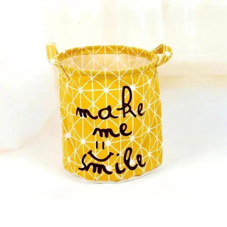 1 Pcs Cotton And Linen Cloth Art Laundry Basket Environmental Protection Picnic Basket Toy Classification Basket Storage