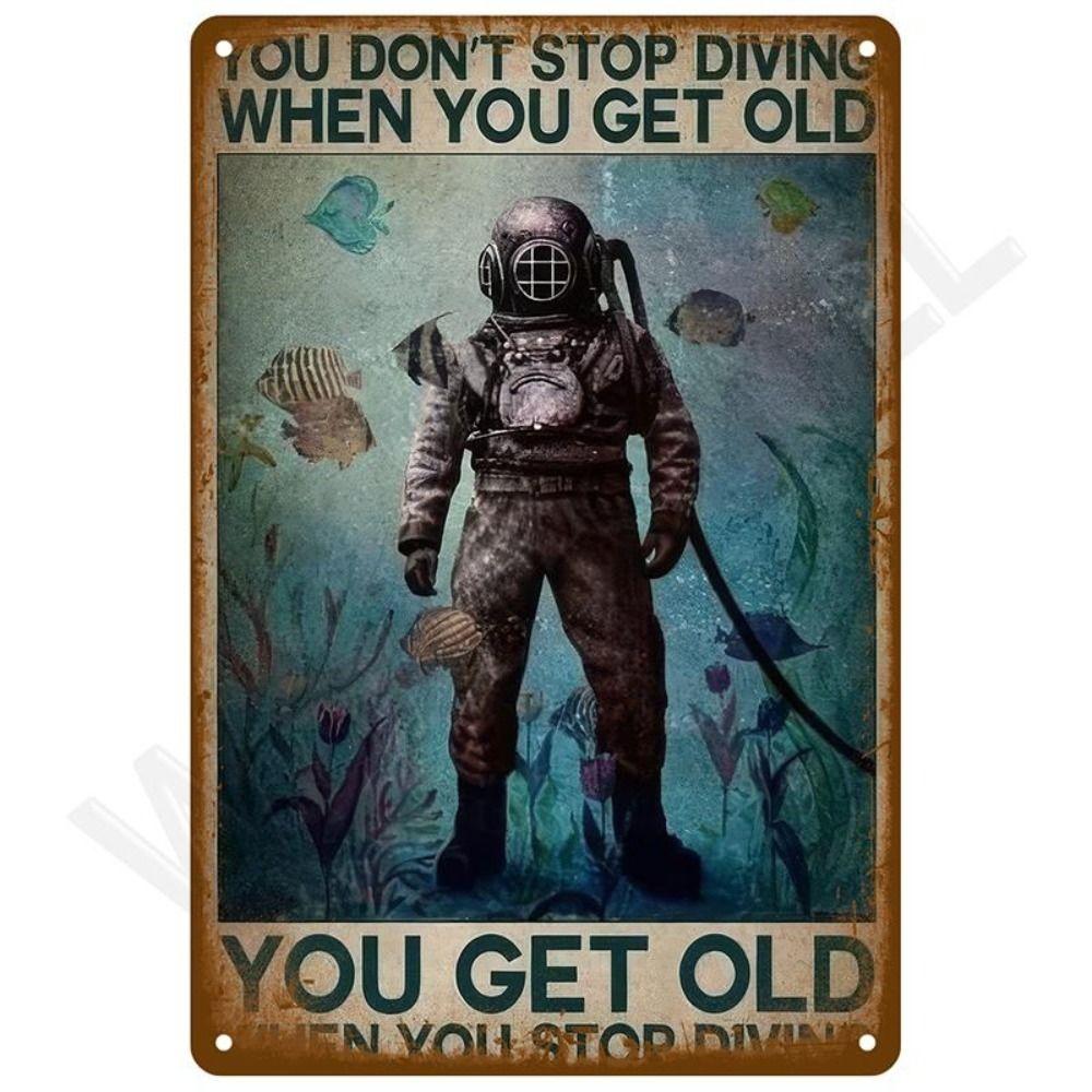 Metal Poster Pike Fish Art Fishing Store Wall Decor 20x30cm 2D Flat Metal Sign