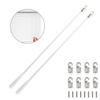 1Set Clear Blind Rods 43cm with Rotates Hooks for Home and Office Window Decoration Vertical Blinds Replacement