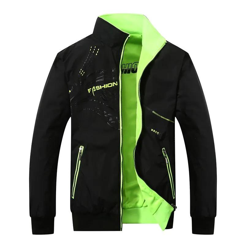 Men's Spring and Fall Loose Sports Coat Youth Plus Size Leisure Thin Section Jacket