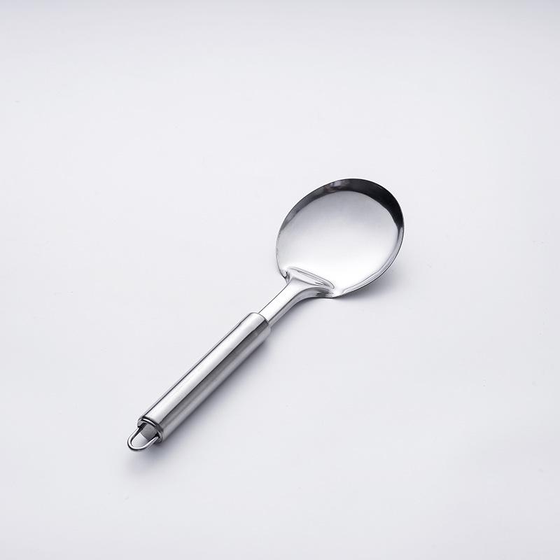 Stainless Steel Kitchen Set: Includes Heat-Resistant Spatula, Slotted Spoon, Soup Ladle for Home and Outdoor Use