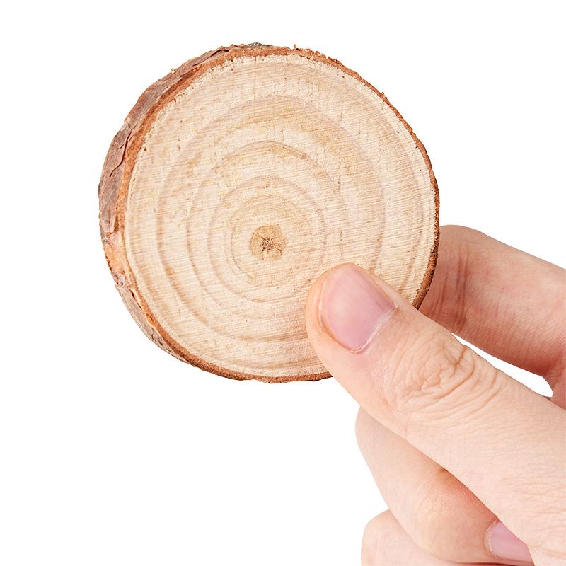 Round Pine Wood Slices for Children's DIY Painting, Graffiti, and Christmas Ornaments