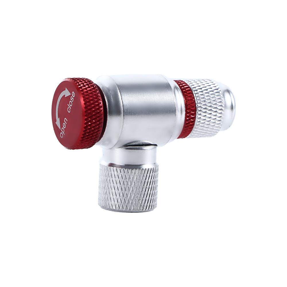 Portable Mountain Bike CO2 Cylinder Pump Gas Nozzle Bicycle Fast Inflator Inflatable Head Adapter Riding Emergency Accessories
