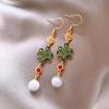 Exquisite Chinese Knot Retro Earrings: Light Luxury, Unique, Versatile Ear Hooks for Women.