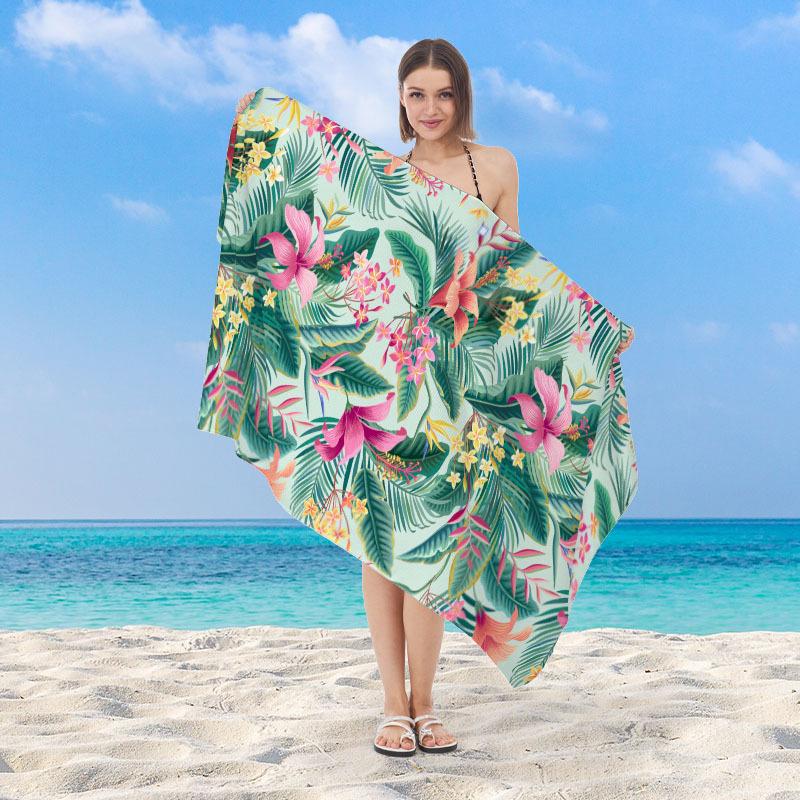 Pastel Rainbow Striped Beach Towel Microfiber Quick Dry Absorbent Lightweight Colorful Summer Towel for Beach Pool Vacation