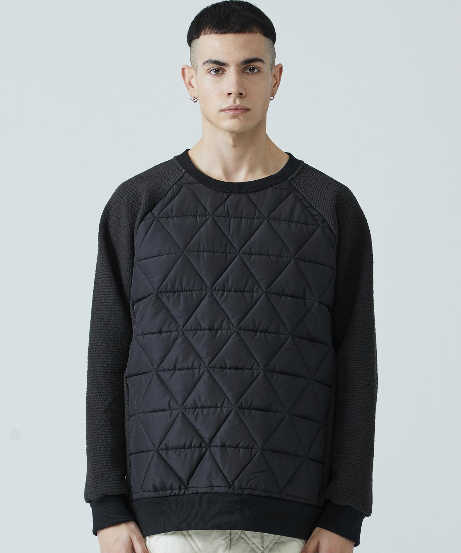 Геометрическая стеганая толстовка Jacopane Черная Black/Men