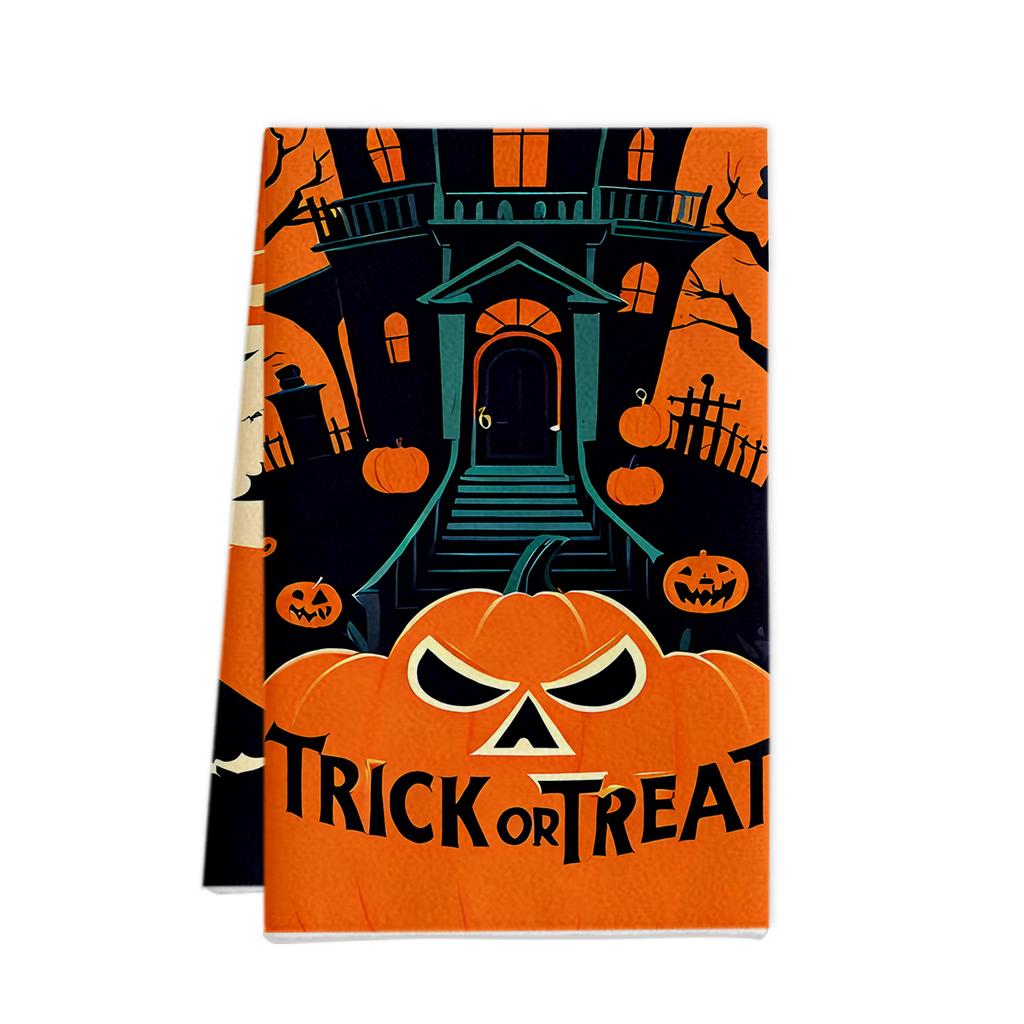 Halloween Towel Ornament Gift Microfiber Printing Kitchen Towel Special Dish Towel Rag