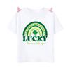 Rainbow Lucky Print Kids Shirts St Patricks Day Party Boys Girls Outfit Tshirt Holidy Child Short Sleeve Tops Toddler T Shirt