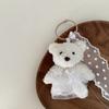 PP Cotton Lace Skirt Bear Keychain Pearl Y2K Doll Bag Charm Creative Animal Key Buckle  Daily