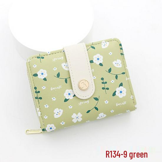 Japanese Cute Kitten Women's Wallet: Short Student Card Holder & Zipper Coin Purse