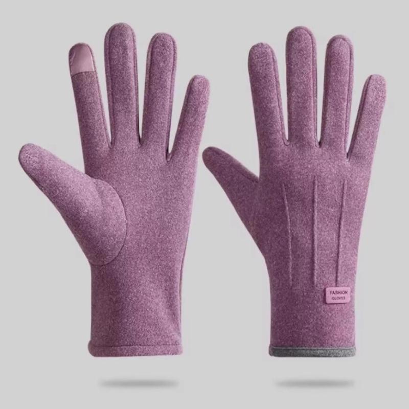 

Winter Gloves For Women Men Warm Touch Screen Gloves Cold Protection Full Finger Mittens Outdoor Cycling Thick Gloves Purple Women