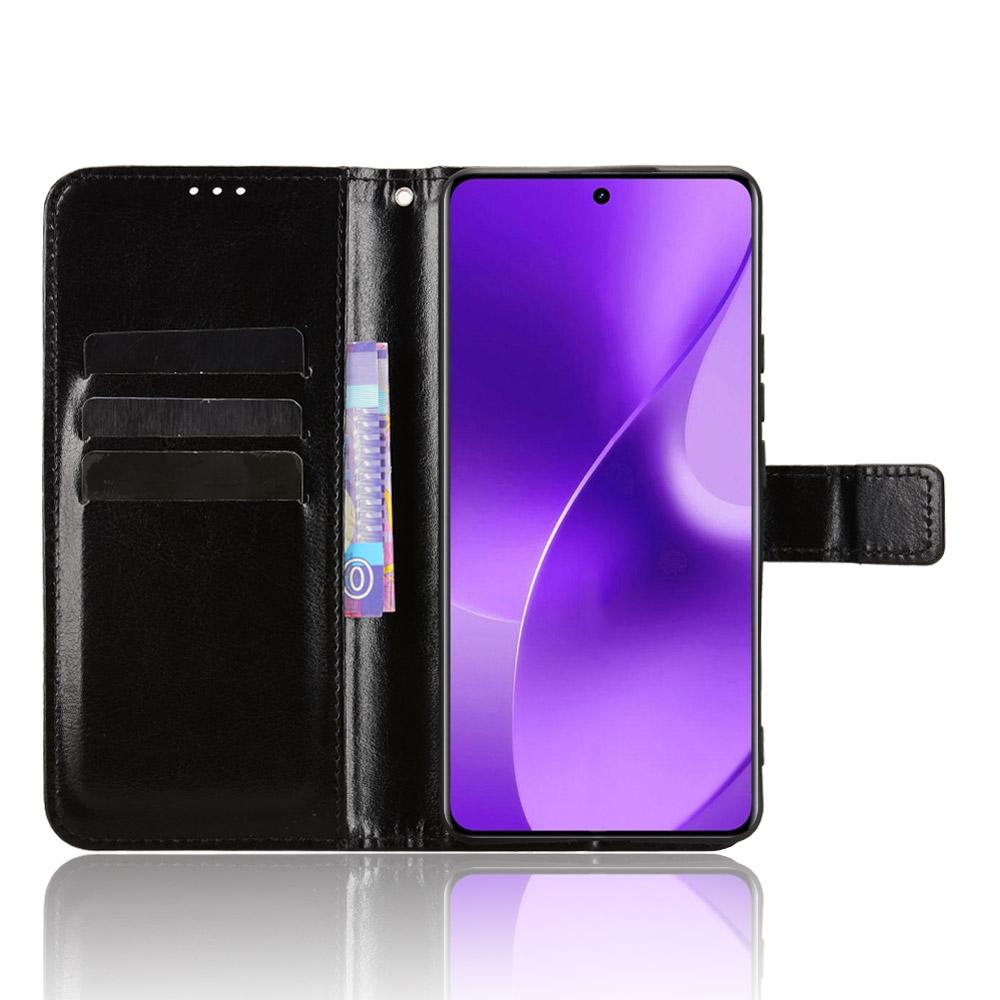 For Realme 15 5G/Realme 15 Pro 5G PU Leather Case with Strap Crazy Horse Texture Phone Wallet Cover