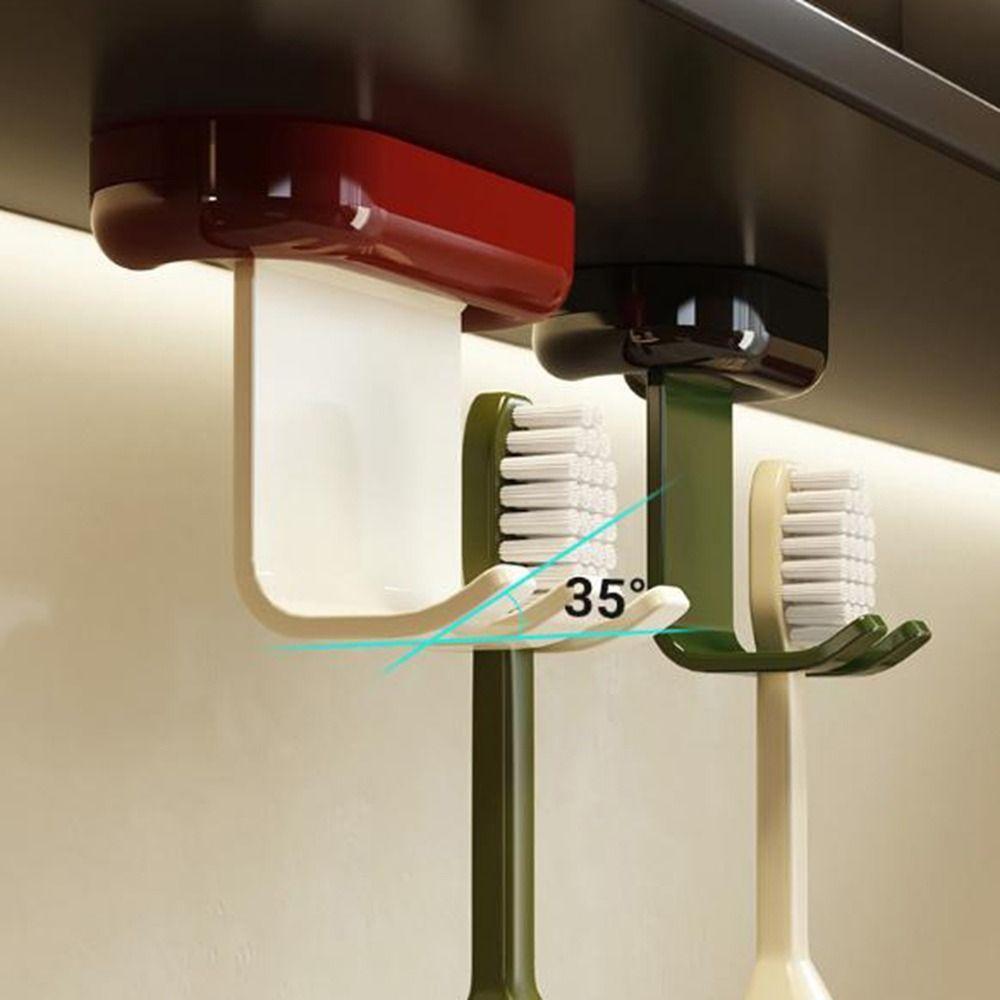 3Pcs Antique Style Magnetic Toothbrush Holder Wall Mounted Toothpaste Organizer  Mirror Cabinet