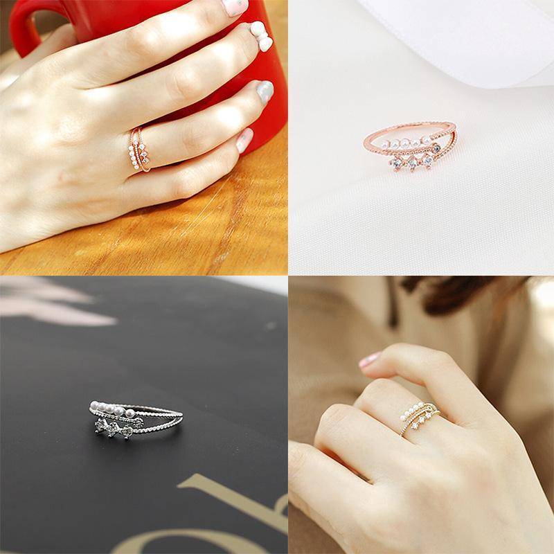 Delicate Ladies Fashion Open Ring In Gold Decorative Accessories For Outings