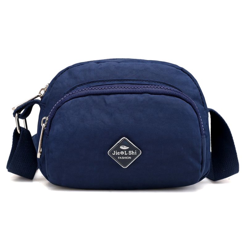 

Easiest for Match Multi-Pocket Middle-Aged and Elderly Travel Nylon Messenger Bag Dark Blue