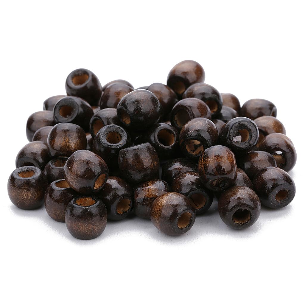 Louleur Big Hole Natural Wooden Beads For Jewelry Making Fit Necklace Bracelet Charm Stripes Loose Wood Abacus Bead