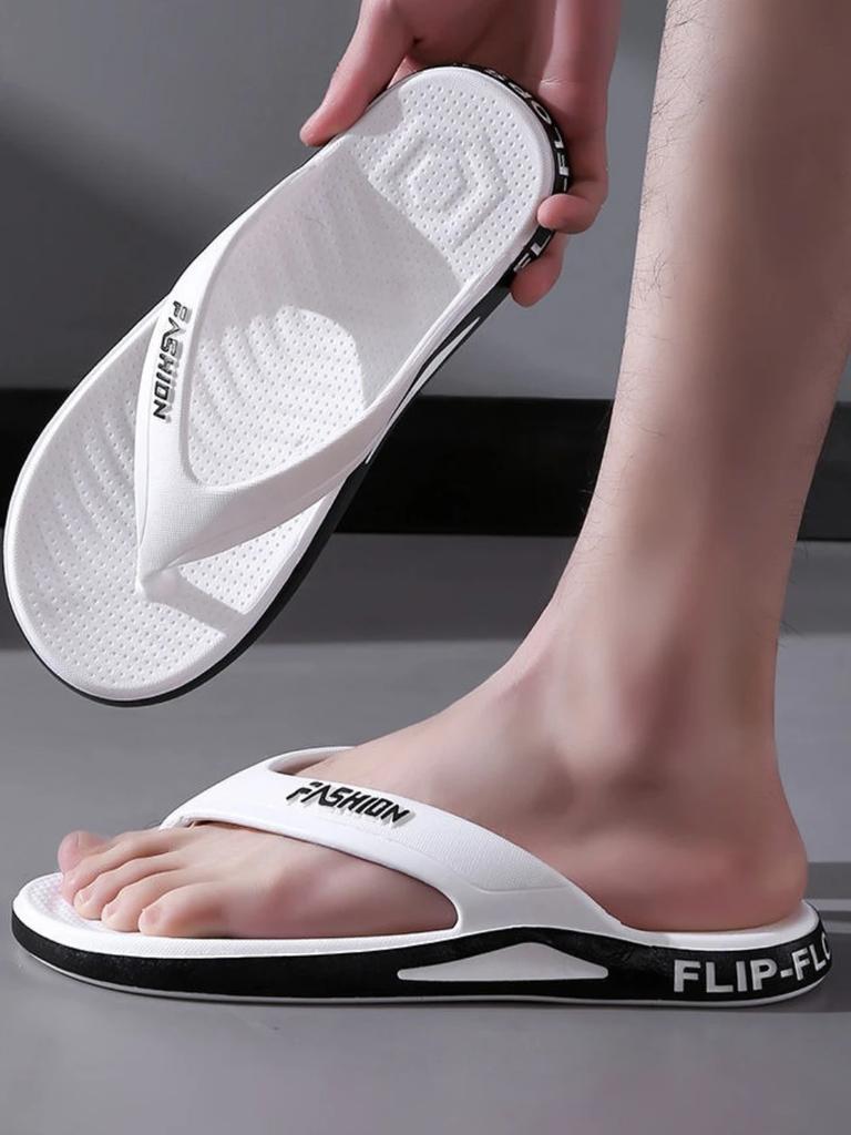 Herumgehen zu Hause Herren Hausschuhe Flip-Flops Shiatsu Indoor Sabot Flach Badezimmer Haus Pantoletten Weich Designer Luxus Y2k PVC Herrenschuh