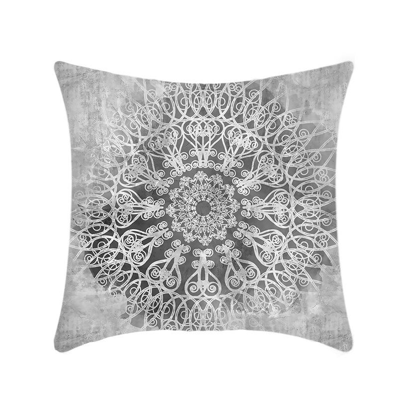 Office Sofa Cushion Cover Mandala Array Printed Luxury Home Decor Cushion Cover