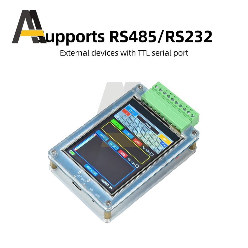 Portable RS485 RS232 TTL Serial Port Debugger with 2.8 Inch Color Touch Screen and Built-in Battery for Industrial Communication