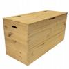 Large Wooden Chest 100X40X42 Cm 168L Garden Trunk Balcony Bench