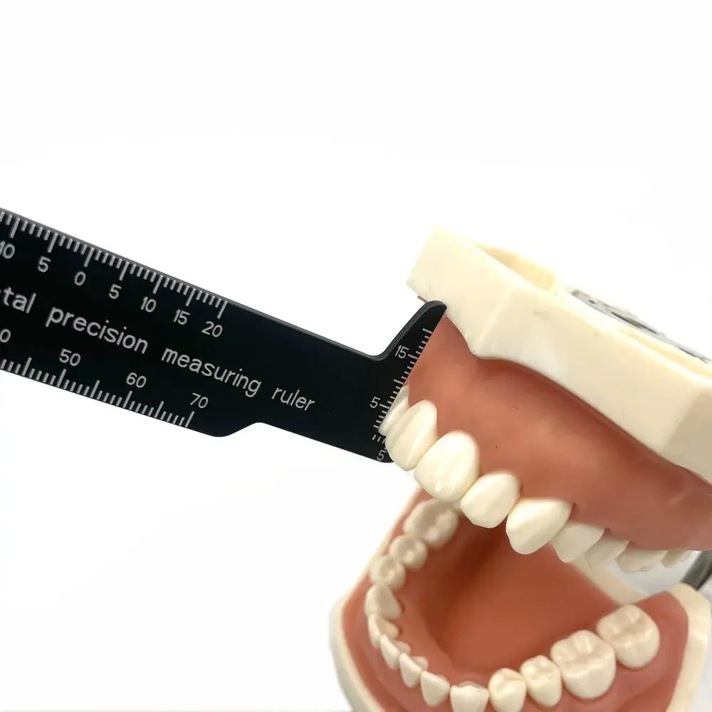 1Pc Dental Lab Multifunction Ruler for Aesthetic Crown Bridge Design Prosthodontic Measurement Multi-Window Scale Instrument