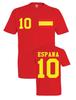 Youth Designz Men's T-Shirt Spain with DESIRED NAME + NUMBER Jersey European Cup Espana