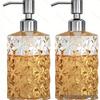 Elegant Oval Glass Pump Bottle for Shampoo, Shower Gel, Soap, and Hand Sanitizer
