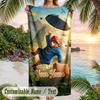 Paddington Beach Towel, Personalized Custom Text, Quick Dry Soft Large Towel For Swimming Pool Travel