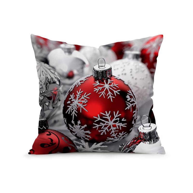 Christmas Cushion Pillowcase Printed 100% Polyester 45X45Cm Throw Pillowcover Decorative Sofa Cushion Pillowslip Home Decor