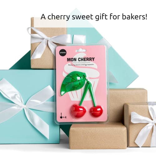 Mon Cherry Measuring Spoons and Egg Separator by Ototo by OTOTO Design