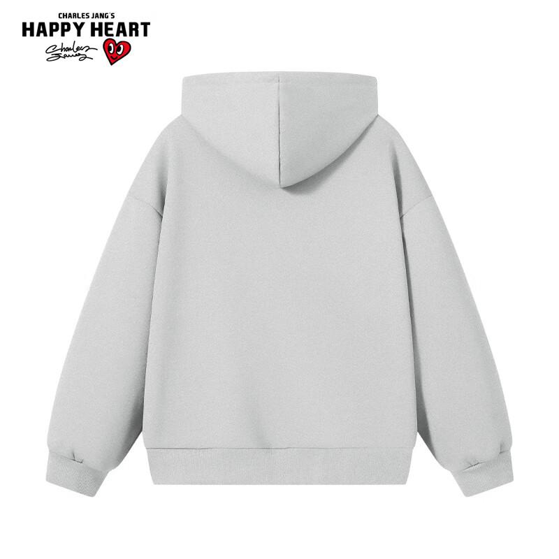 Unisex Charles Peach Heart Hooded Sweatshirt