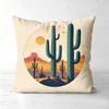 Boho Desert Cactus Palm Tree Throw Pillow Covers Pattern Cushion Cover Suitable for Sofa Bedroom Car Pillow Cover