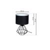 Lampa Stołowa Colin 1 E27 Czarny Milagro Mlp4792