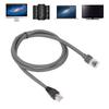 Mini Ethernet Cable, Mini Rectangular Satellite Dish Ethernet Cable Extension Replacement, Waterproof Outdoor Portable & 1200Mbps High Speed, Gray