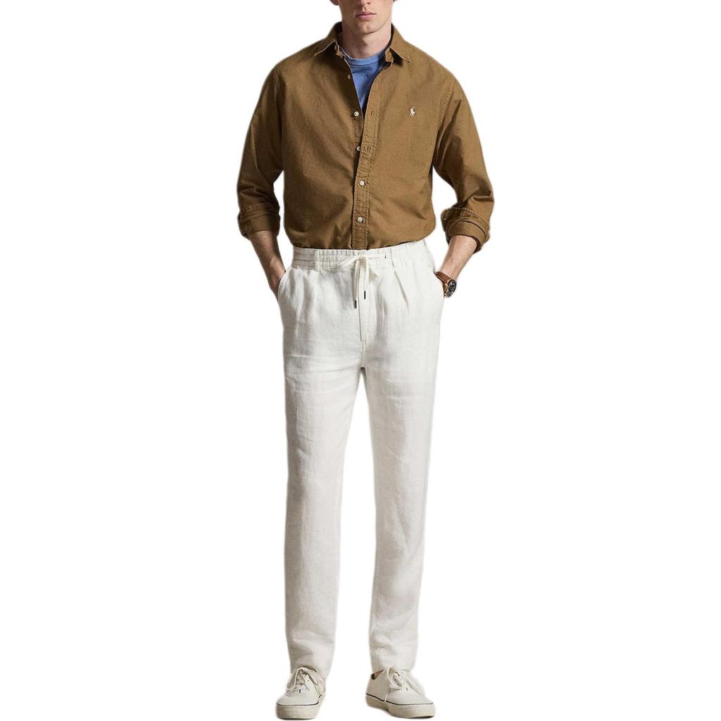 Polo Ralph Lauren Solid Point Collar Long Sleeve Shirt Classic Edition Men shirts MNPOWOV16824919-200