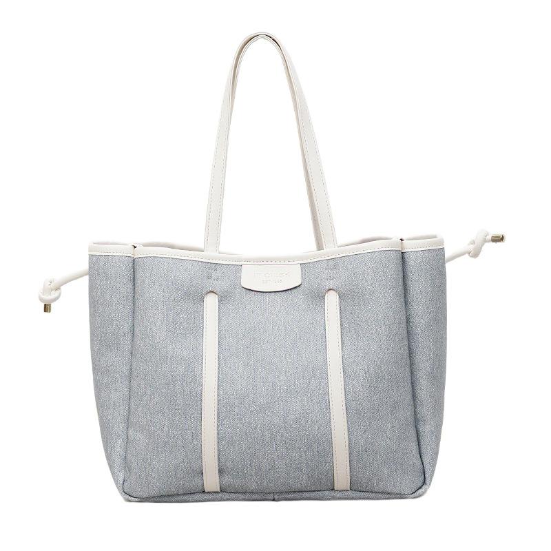 Ladies' Shoulder Tote Bag with High-end Feel, Contrasting Color Splicing, Multi-layer Shoulder Bag, Fashionable and Versatile, Large Capacity