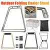 Camping Folding Cooler Box Stand Container Holder Shelf Outdoor Camping Supply Holder Folding Stand Ice Box Stand Camping Supply