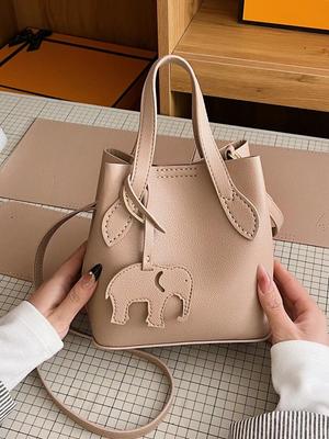 2025 DIY Damen Handgefertigt Weiches Leder Crossbody Bucket Bag