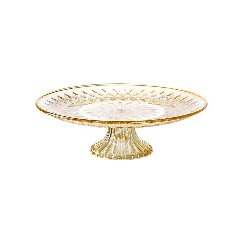 

Подставка для кексов, поднос для торта, десерта, кекса, фруктов, легкая, небьющаяся десертная тарелка, безопасная для пищевых продуктов, сервировочные миски 15cm золотой