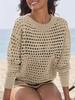 2025 European & American Women's Casual Fashion Hollow-Out Sweater Shirt 1047