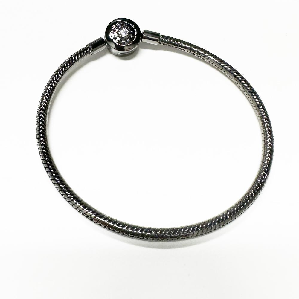 925 Silber Schwarzer Stern Charm Armband Handgefertigter Schmuck Geschenk für Frauen Herzperlen Anhänger Passend