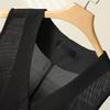Breathable and Comfortable V-neck Mesh Vest, Short Sleeveless Jacket for Women's Summer Fashion