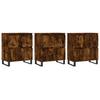 Sideboards 3 Pcs. Smoked Oak Wood Based Material