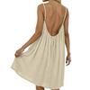 2026 Women's Backless Sling Overcoat Loose Home Dress