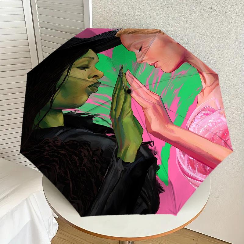 Princess Vs. Witch: A Magical Encounter Matching Umbrella with Automatic Open/Closed Function, Outdoor Protection