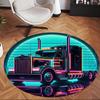 Kenworth (14) Round Office Rug Decorative Floor Rug for Office Bedroom Living Room and Home Space