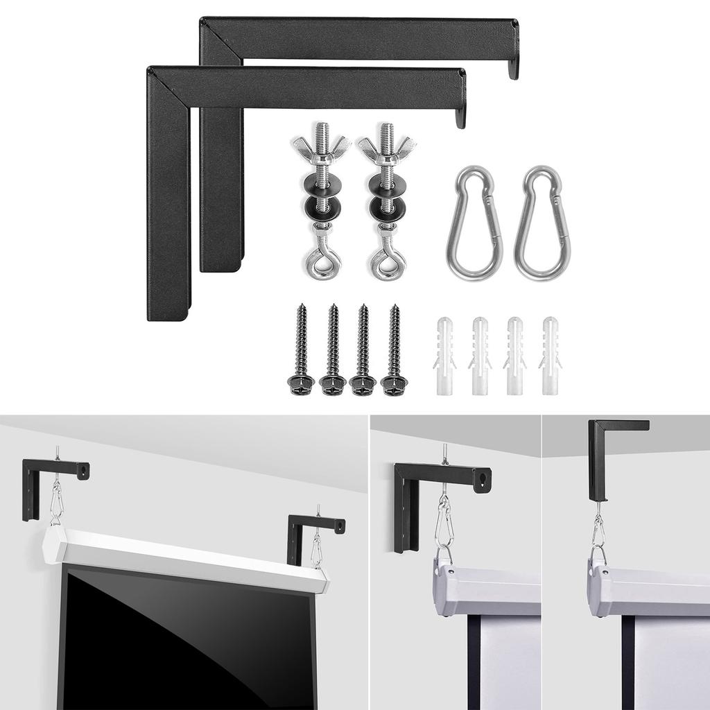 High Strength Steel Projectors Screen Wall Mount Bracket for Easy Movie Time Setup